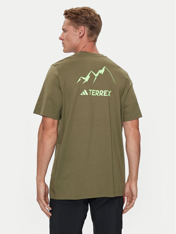 adidas adidas Koszulka techniczna Terrex Graphic MTN 2.0 IM8353 Zielony Regular Fit