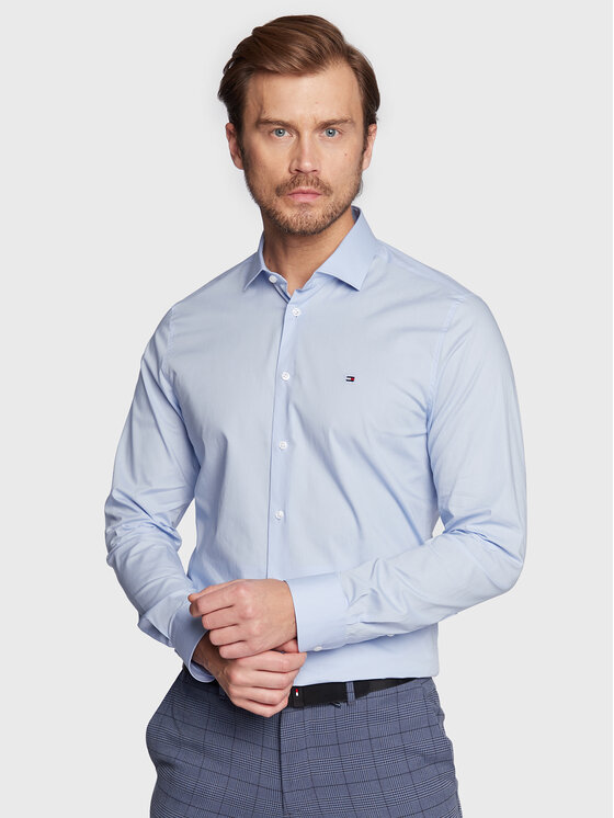 Tommy Hilfiger Tommy Hilfiger Cămașă MW0MW25040 Albastru celest Slim Fit