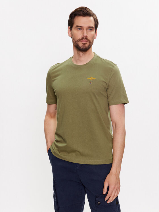 Aeronautica Militare Aeronautica Militare T-shirt 231TS1580J372 Zelena Regular Fit