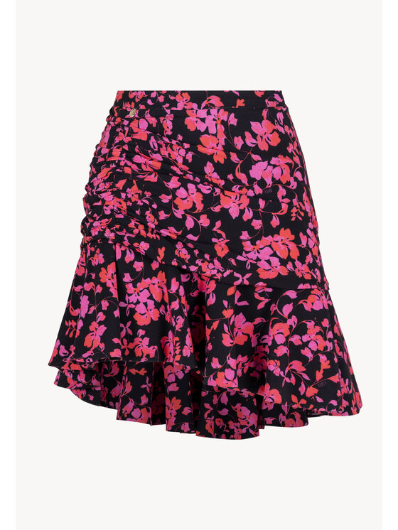 BIZUU BIZUU Mini sukně MEXICANA FLORAL MINI SKIRT Růžová Standard Fit