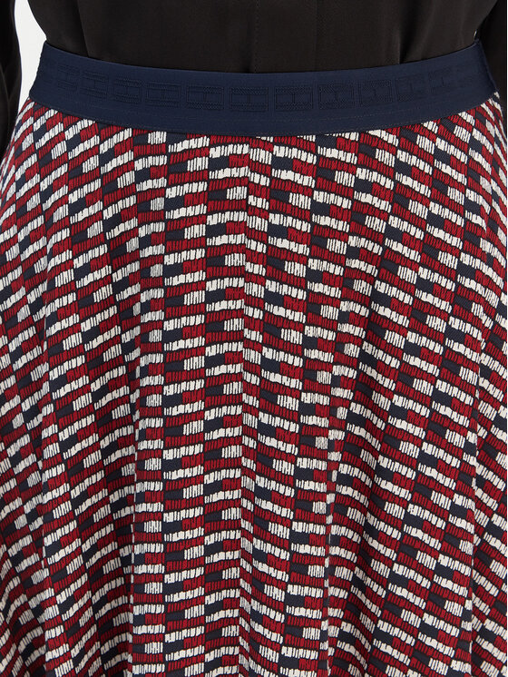 Tommy Hilfiger Tommy Hilfiger Trapézová sukňa WW0WW49373 Bordová Regular Fit