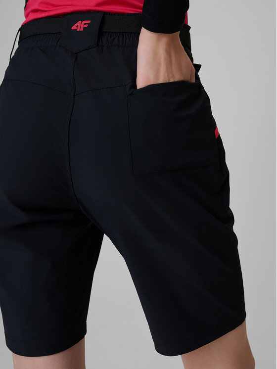 4F 4F Szorty sportowe TREKKING Czarny Regular Fit