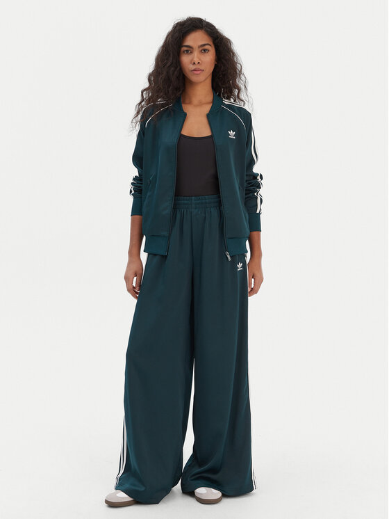 adidas adidas Bluza SST adicolor Satin JZ6732 Zielony Regular Fit