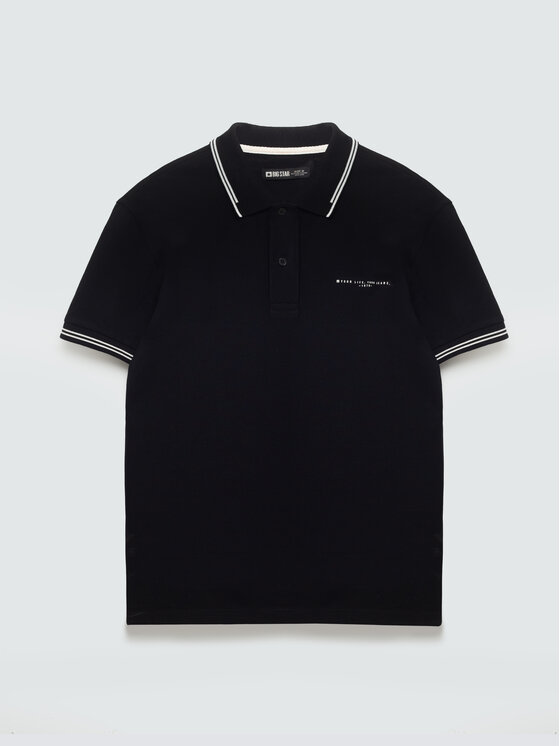 BIG STAR BIG STAR Polo WLADYM Czarny Basic Fit