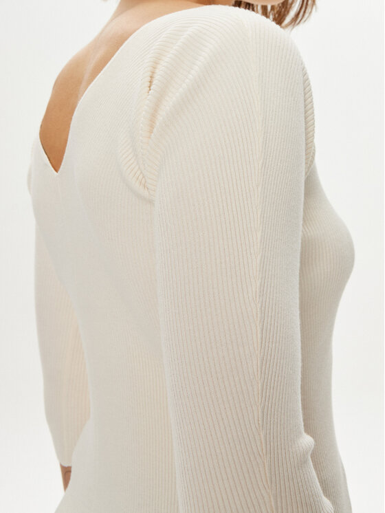 Weekend Max Mara Weekend Max Mara Sweter Oceano 2425366031 Écru Slim Fit