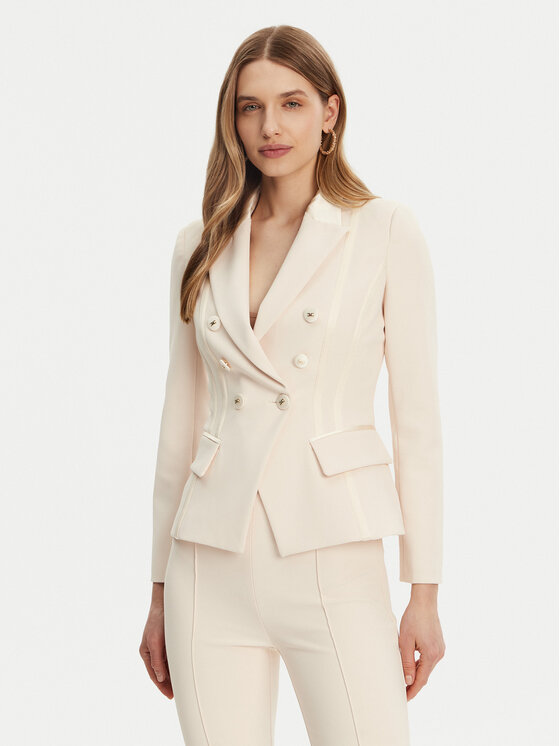 Elisabetta Franchi Elisabetta Franchi Sacou GI-142-51E2-V700 Écru Regular Fit