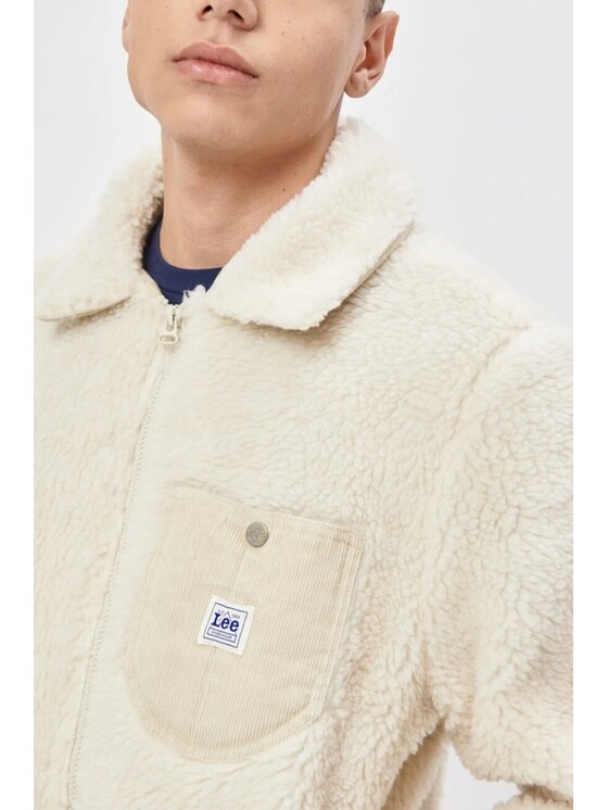 Lee Lee Kurtka przejściowa 91B SHERPA JACKET Beżowy Regular Fit