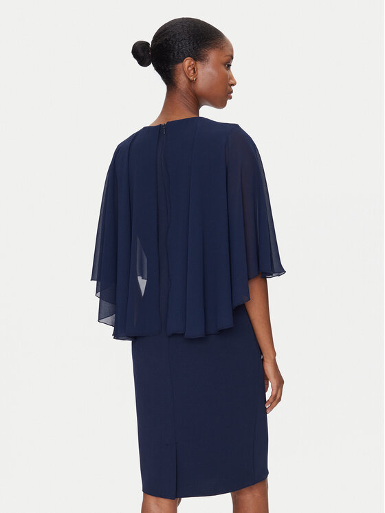 Rinascimento Rinascimento Sukienka koktajlowa CFC0123560003 Granatowy Regular Fit
