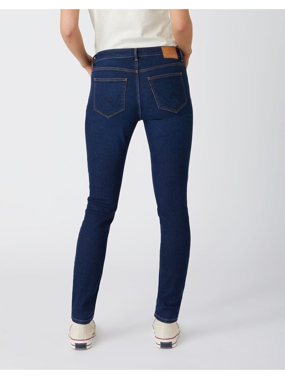 Wrangler Wrangler Jeansy SKINNY Niebieski Skinny Fit