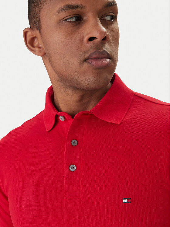 Tommy Hilfiger Tommy Hilfiger Polo 1985 MW0MW17771 Czerwony Slim Fit