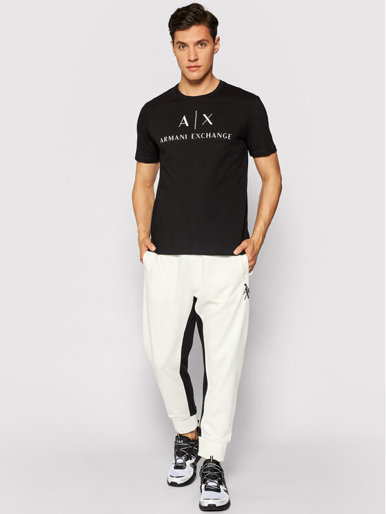 Armani Exchange Armani Exchange Marškinėliai 8NZTCJ Z8H4Z 1200 Juoda Slim Fit