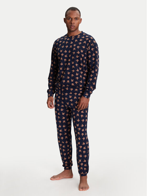 United Colors Of Benetton United Colors Of Benetton Pidžama 38DK4P02L Tamnoplava Regular Fit