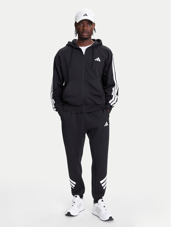adidas adidas Mikina Essentials 3-Stripes JD1870 Černá Regular Fit