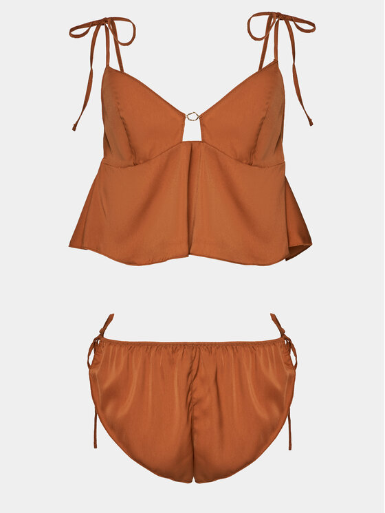 Bluebella Bluebella Piżama Nicole 42109 Pomarańczowy Regular Fit