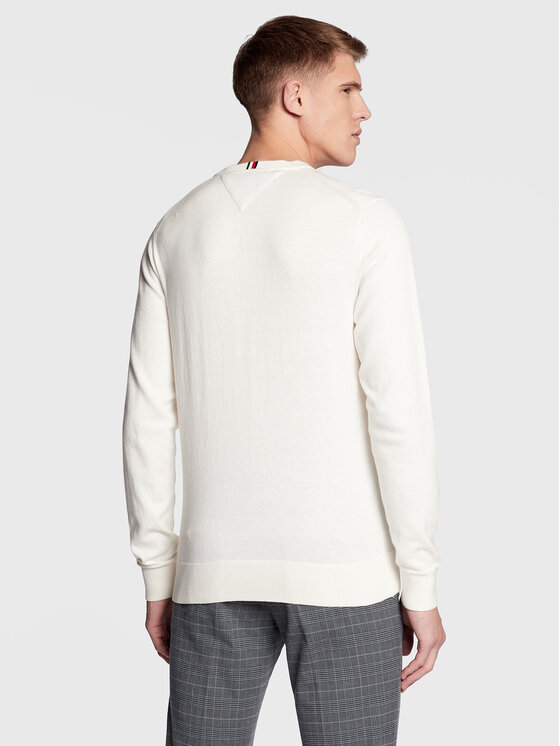 Tommy Hilfiger Tommy Hilfiger Džemperis MW0MW28046 Écru Regular Fit
