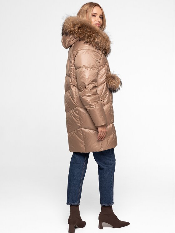 Perso Perso Dámská bunda BLH252535FR Béžová Regular Fit