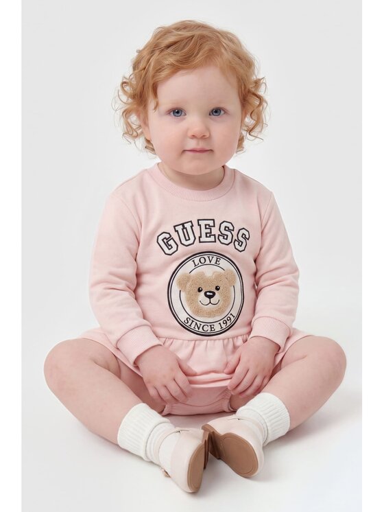 Guess Kids Guess Kids Sukienka codzienna 183605 Różowy Classic Fit