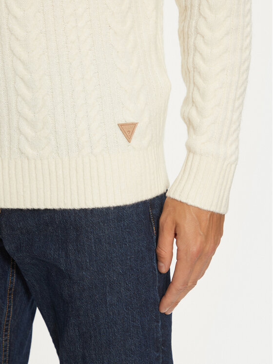 Guess Guess Sweter M4BR12 Z3HA2 Écru Regular Fit