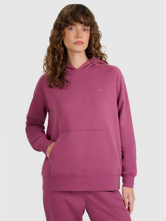 4F 4F Bluza NOS Bordowy Regular Fit