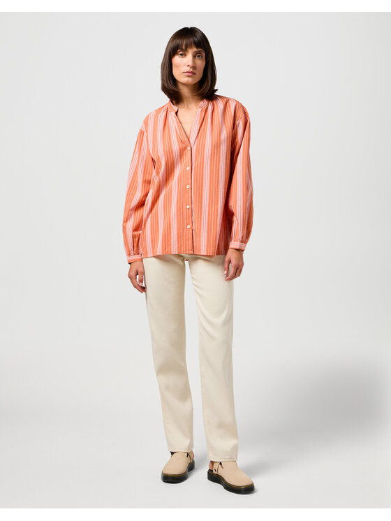 Wrangler Wrangler Koszula POET SVE BLOUSE Pomarańczowy Relaxed Fit