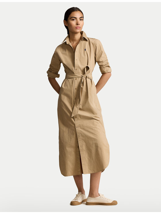 Polo Ralph Lauren Polo Ralph Lauren Haljina košulja 211951138001 Bež Regular Fit