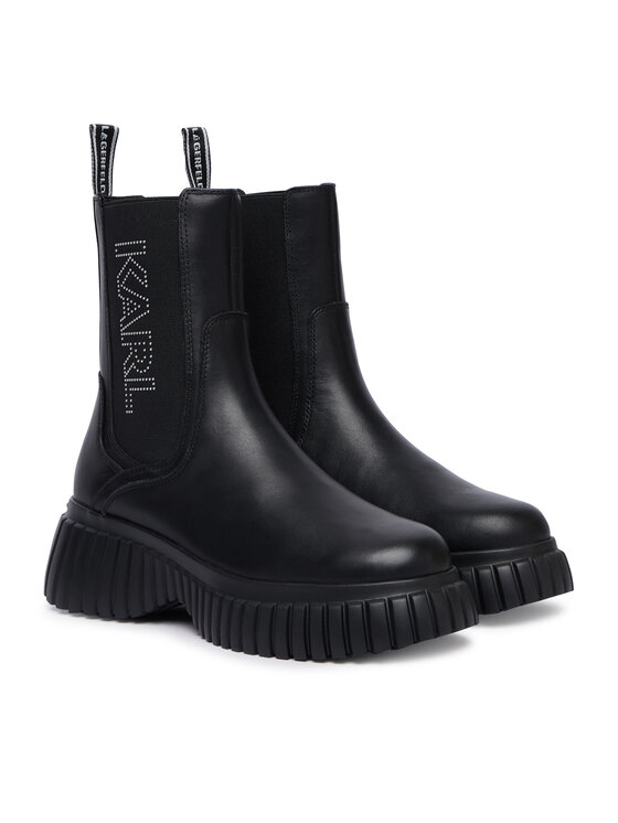 KARL LAGERFELD KARL LAGERFELD Botine Kreeper Wedge KL44460 Negru