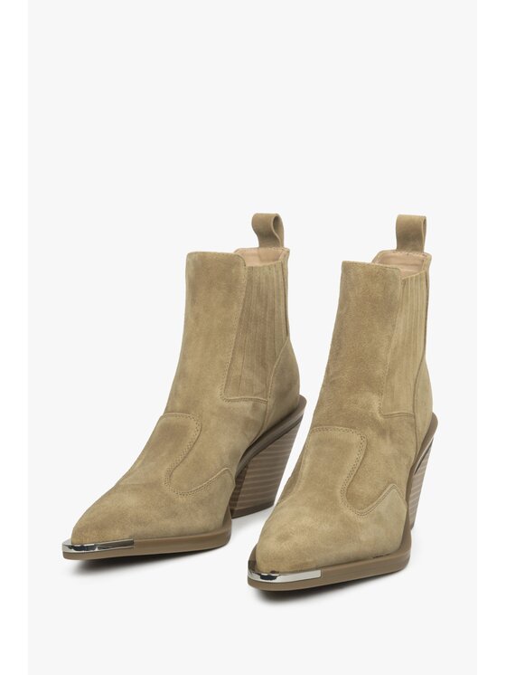 Estro Estro Kovbojská obuv ER00114523 Béžová