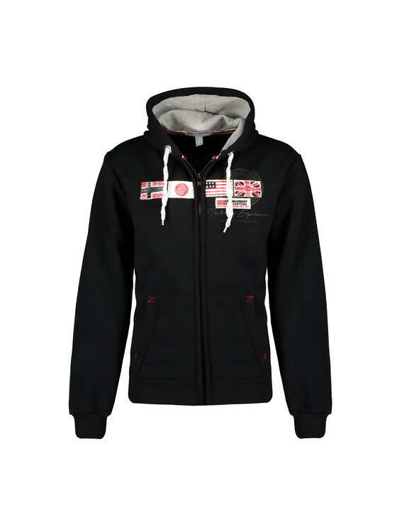 Geographical Norway Geographical Norway Bluza WT1880H/GN-BLACK Czarny Reglan Fit