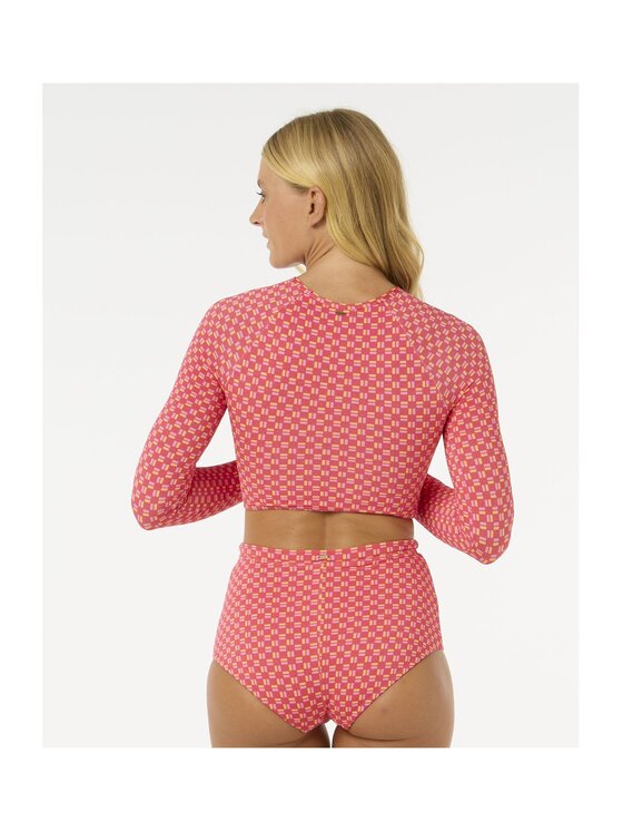 Rip Curl Rip Curl Koszulka do pływania Shell Cove Crop Rashvest Czerwony
