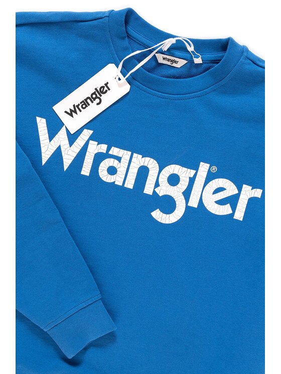 Wrangler Wrangler Felpa LOGO SWEAT Blu Regular Fit
