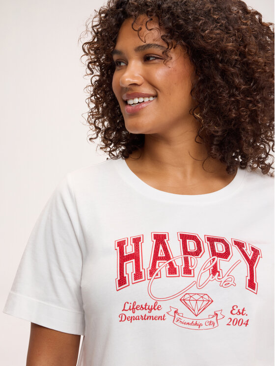 Fiorella Rubino Fiorella Rubino T-Shirt G068L009581N011 Biały Regular Fit