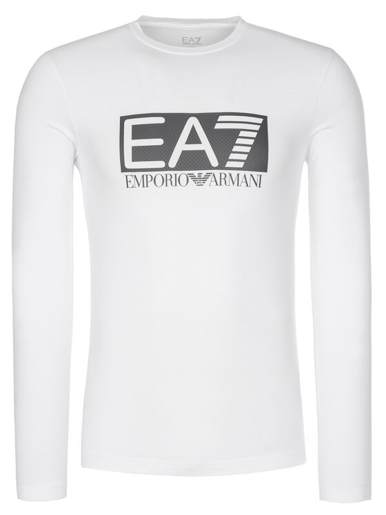 EA7 Emporio Armani EA7 Emporio Armani Тениска с дълъг ръкав 3GPT64 PJ03Z 1100 Бял Regular Fit
