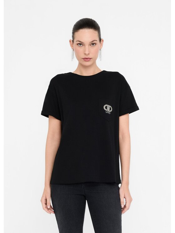 Liu Jo Liu Jo T-shirt UF5257JS904M9786 Nero Regular Fit