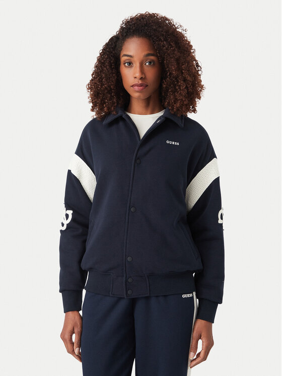 Guess Яке бомбър V6YL07 K4293 Тъмносин Regular Fit