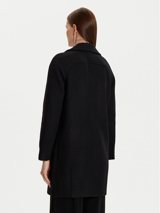 Morgan Morgan Palton de lână 242-GITI Negru Loose Fit
