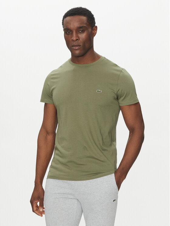 Lacoste Męski T-Shirt, rozmiar 6, Zielony, TH6709