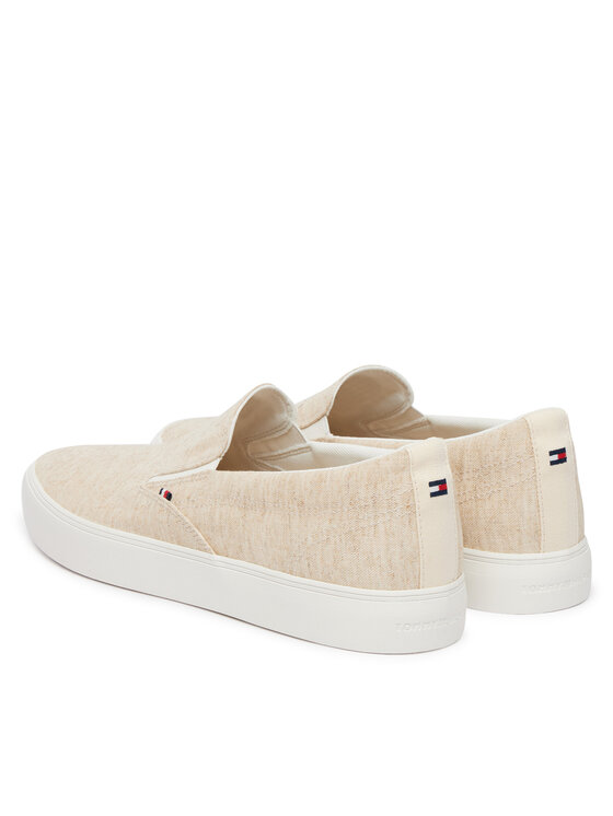 Tommy Hilfiger Tommy Hilfiger Tenisówki Harlem Core Ii Slip On Chambray FM0FM05819 Beżowy