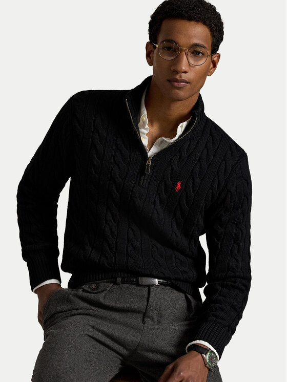 Polo Ralph Lauren Polo Ralph Lauren Pulover 710810841006 Negru Regular Fit