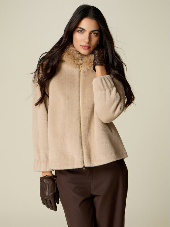 Oltre Oltre Cappotto invernale 0079J100166N002 Crema Over Fit