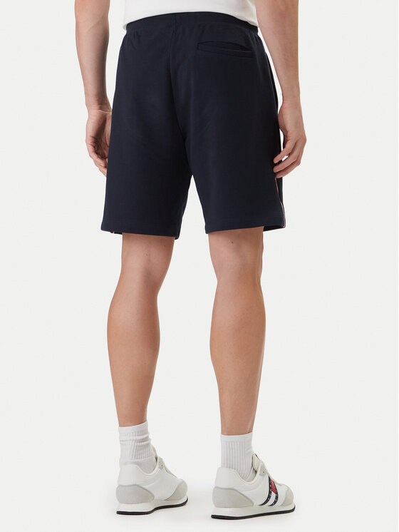 Tommy Hilfiger Tommy Hilfiger Pantaloni scurți sport Global Stripe MW0MW42883 Bleumarin Regular Fit