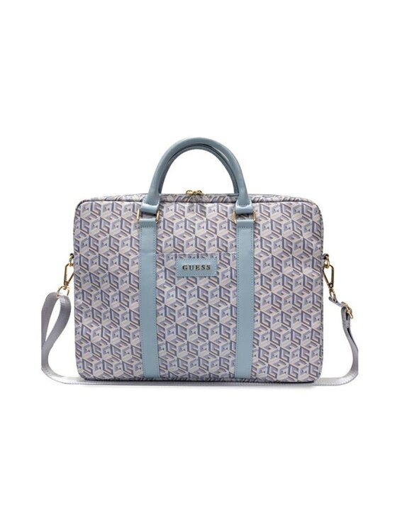 Torba na laptopa Guess, Niebieska, G Cube Stripes