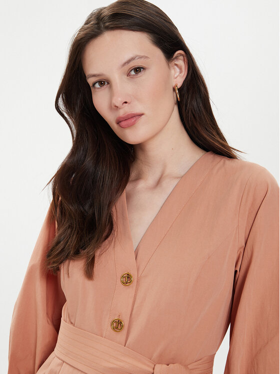TWINSET TWINSET Sukienka koszulowa 241TT2051 Pomarańczowy Loose Fit