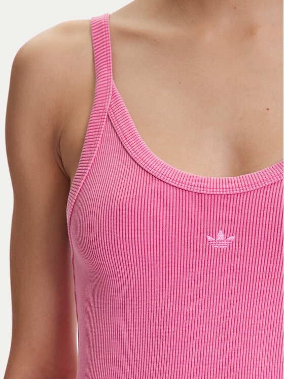 adidas adidas Ежедневна рокля Ribbed JI5750 Розов Slim Fit