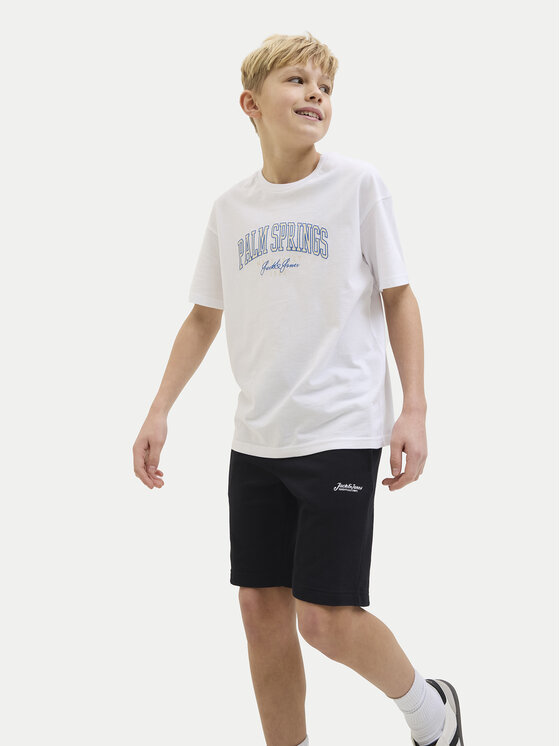 Jack & Jones Junior Jack & Jones Junior Sportovní kraťasy Gordon 12270663 Černá Slim Fit