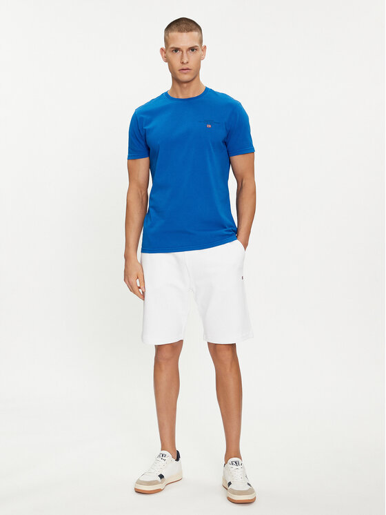Napapijri Napapijri T-Shirt Selbas NP0A4GBQ Niebieski Regular Fit