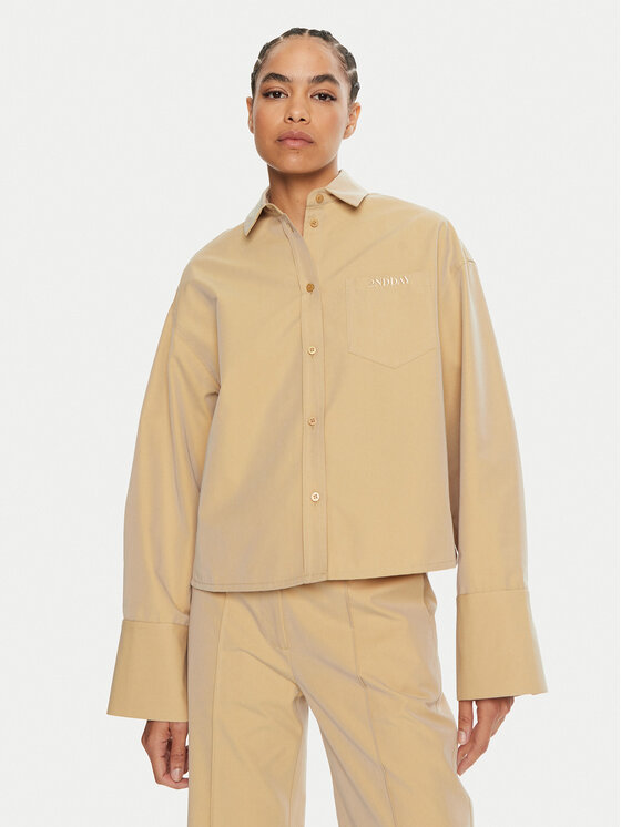 2NDDAY 2NDDAY Πουκαμισοτζάκετ Claras 2245130229 Μπεζ Oversize