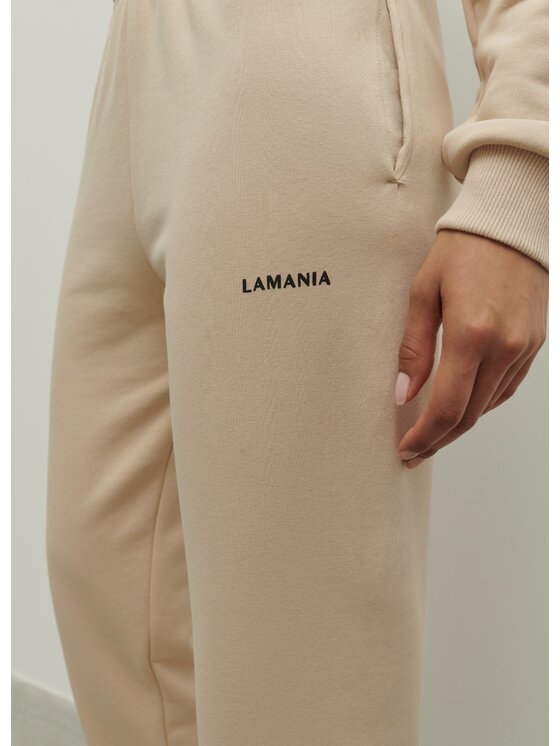 La Mania La Mania Spodnie dresowe SEASON 3 Beżowy Classic Fit