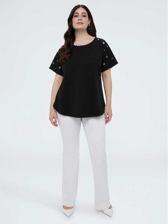 Fiorella Rubino Fiorella Rubino T-shirt G05BL008942N033 Nero Regular Fit