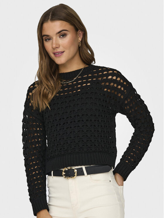 ONLY ONLY Sveter Linda 15311772 Čierna Regular Fit