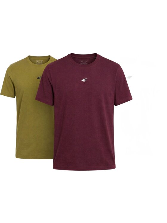 4F 4F T-Shirt Z-TTSHM3947-3-Y Biały Regular Fit